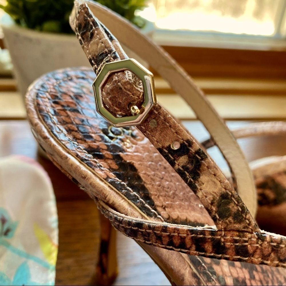 NEW LOUISE ET CIE SNAKE SKIN NABILA STRAPPY SLING BACKS 8M - Picture 12 of 16